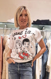 GAELLE PARIS TSHIRT  GAABW06013  T-shirt in jersey paricollo vestibilità Over• Bianco