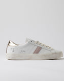 D.A.T.E. SNEAKERS DONNA HILL LOW CALF WHITE-PLATINUM