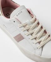 D.A.T.E. SNEAKERS DONNA HILL LOW CALF WHITE-PLATINUM