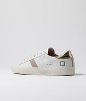 D.A.T.E. SNEAKERS DONNA HILL LOW CALF WHITE-PLATINUM