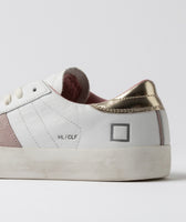 D.A.T.E. SNEAKERS DONNA HILL LOW CALF WHITE-PLATINUM