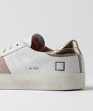 D.A.T.E. SNEAKERS DONNA HILL LOW CALF WHITE-PLATINUM