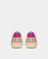 D.A.T.E. SNEAKERS DONNA  COURT LAMINATED WHITE-PLATINUM