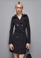 PATRIZIA PEPE TRENCH NERO TESSUTO BIELASTICO  CO0188/A2AW/K103