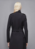 PATRIZIA PEPE TRENCH NERO TESSUTO BIELASTICO  CO0188/A2AW/K103