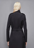 PATRIZIA PEPE TRENCH NERO TESSUTO BIELASTICO  CO0188/A2AW/K103