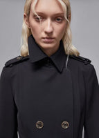 PATRIZIA PEPE TRENCH NERO TESSUTO BIELASTICO  CO0188/A2AW/K103