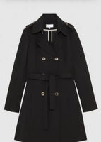 PATRIZIA PEPE TRENCH NERO TESSUTO BIELASTICO  CO0188/A2AW/K103