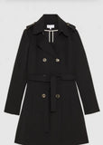 PATRIZIA PEPE TRENCH NERO TESSUTO BIELASTICO  CO0188/A2AW/K103