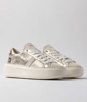 D.A.T.E. SNEAKERS DONNA HILL LOW PLATFORM STARDUST PLATINUM