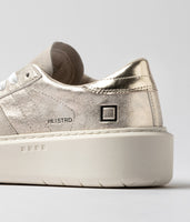 D.A.T.E. SNEAKERS DONNA HILL LOW PLATFORM STARDUST PLATINUM