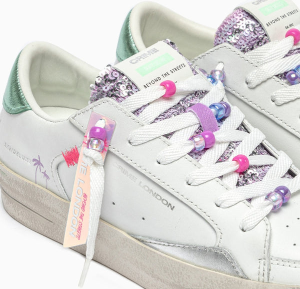 CRIME LONDON DONNA SK8 DELUXE AQUA CHARMS  Art.20100