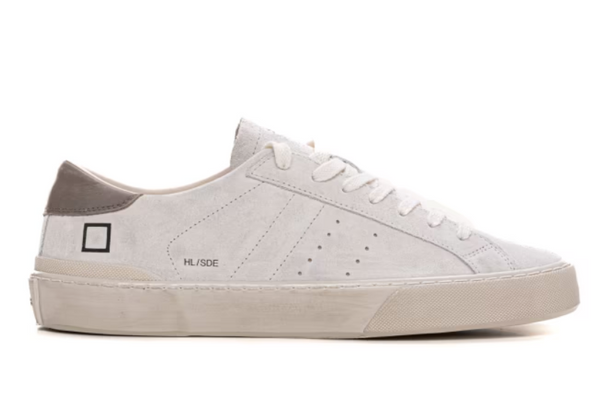 D.A.T.E. SNEAKERS UOMO HILL LOW SUEDE WHITE
