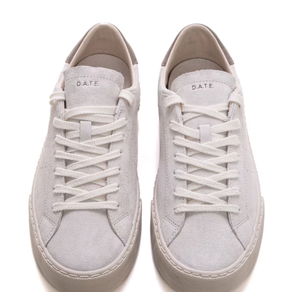 D.A.T.E. SNEAKERS UOMO HILL LOW SUEDE WHITE