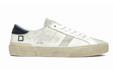 D.A.T.E. SNEAKERS UOMO HILL LOW USED WHITE BLUE