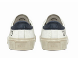 D.A.T.E. SNEAKERS UOMO HILL LOW USED WHITE BLUE