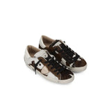 PHILIPPE MODEL   SNEAKERS DONNA Prsx Bianco Stampa Animalier Marrone   PRLD AV01