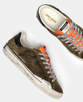 CRIME LONDON SNEAKER UOMO DECONSTRUCTED LAVA ORANGE ART 11030