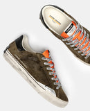 CRIME LONDON SNEAKER UOMO DECONSTRUCTED LAVA ORANGE ART 11030