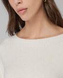 HINNOMINATE Maglia Paricollo In Maglia Con Paillettes • Bianco Burro HMABW02311
