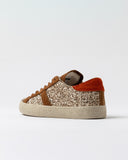 D.A.T.E. SNEAKERS DONNA HILL LOW GLITTER BRONZE