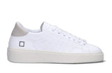 D.A.T.E. SNEAKERS UOMO LEVANTE CALF WHITE GRAY