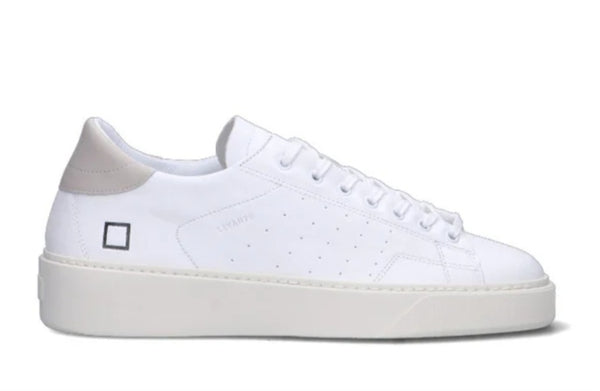 D.A.T.E. SNEAKERS UOMO LEVANTE CALF WHITE GRAY