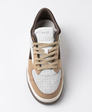 D.A.T.E. SNEAKERS TORNEO POP WHITE-BROWN UOMO