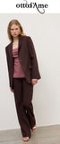 OTTOD'AME Pantaloni palazzo in misto lino LII_TP0008_2206 fico