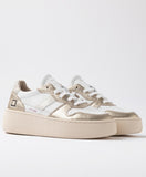 D.A.T.E. SNEAKERS DONNA COURT PLATFORM LAMINATED PLATINUM