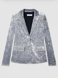 PATRIZIA PEPE Blazer "ESSENTIAL" in velluto 2S1536_J343_S733 mistery grey