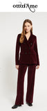 OTTOD'AME Pantalone palazzo
 CHX_DP9898_2356 rouge noir