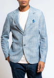 BOB  GIACCA Picky in Tessuto Stampato Celeste PICKY591U T591