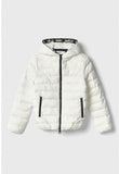 GAELLE PARIS Piumino Manica Lunga Con Cappuccio •Bianco GAABW06501