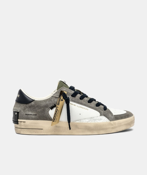 CRIME LONDON SNEAKER UOMO SK8 DELUXE STONE GREY ART 11110
