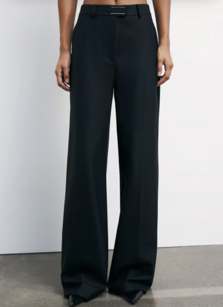 PATRIZIA PEPE  Pantaloni "ESSENTIAL" a palazzo 2P1707_A475_K103 nero