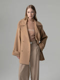 GAELLE PARIS      Cappotto corto doppiopetto con manica raglan GAABW11002 sabbia