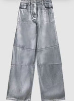 PATRIZIA PEPE Jeans larghi metallizzati 8P0737_D114_FG08