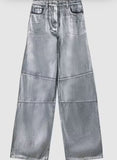PATRIZIA PEPE Jeans larghi metallizzati 8P0737_D114_FG08