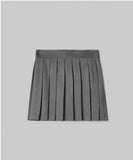HINNOMINATE Gonna Corta A Pieghe A Vita Alta • Grigio Melange HMABW02226