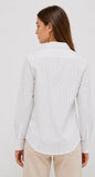PATRIZIA PEPE        Camicia misto cotone 
8C0339 C0254-FG92 onyx gray stripes