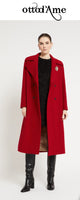 OTTOD'AME Cappotto lungo in lana cotta PKY_DJ0075_2355 CHERRY