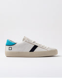 D.A.T.E. SNEAKERS UOMO HILL LOW FLUO WHITE-BLUE