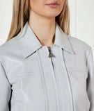 PATRIZIA PEPE Giacchetto in tessuto spalmato 8O0165/E005J-S702 glass grey