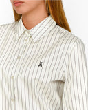 PATRIZIA PEPE        Camicia misto cotone 
8C0339 C0254-FG92 onyx gray stripes