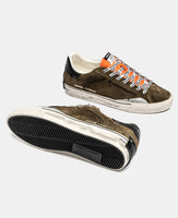CRIME LONDON SNEAKER UOMO DECONSTRUCTED LAVA ORANGE ART 11030