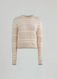 GAELLE PARIS Pullover paricollo con motivo a treccia e pendaglio logato sul retro
GAABW11436 crema