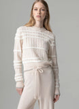 GAELLE PARIS Pullover paricollo con motivo a treccia e pendaglio logato sul retro
GAABW11436 crema