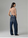 GAELLE PARIS            Jeans baloon fit con salpa logata sul retro GAABW11462