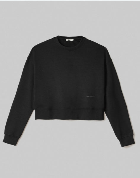 HINNOMINATE Felpa Paricollo Corta In Viscosa • Nero HMABW01991